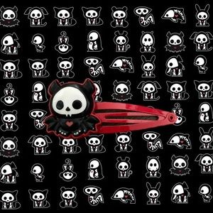 Diego the bat skelanimals hair clip